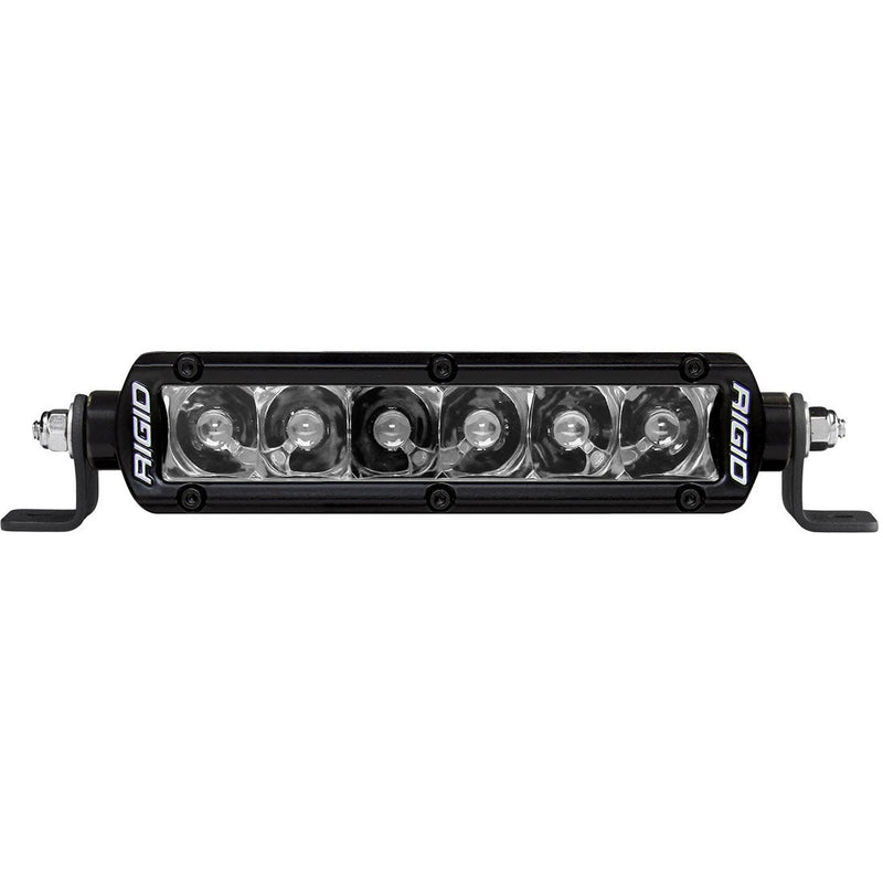 Rigid SR-Series PRO 6" Spot Midnight on a studio background: midnight edition 6" SR-Series PRO spot light bar with blacked-out housing and optics, on white