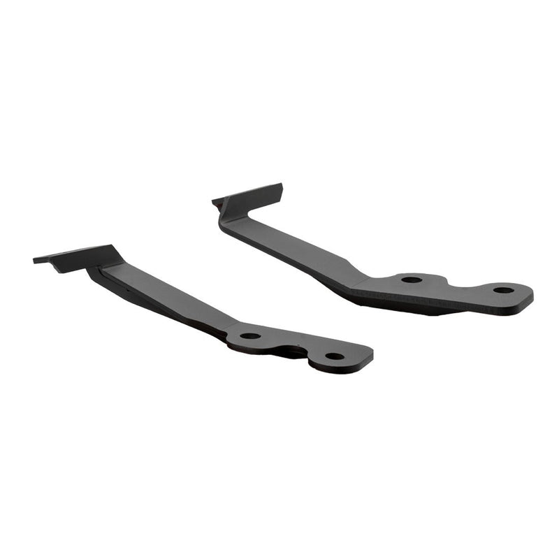 Rigid A-Pillar Bracket Kit: two black A-pillar light brackets, angled view on white