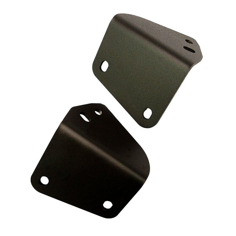 Rigid roof mount: two black light bar roof mounting brackets, on white