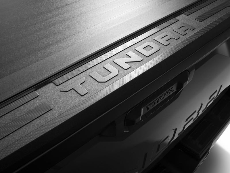 Roll-N-Lock E-Series XT looking along the closed cover to the tailgate of a 2022-2026 Toyota Tundra