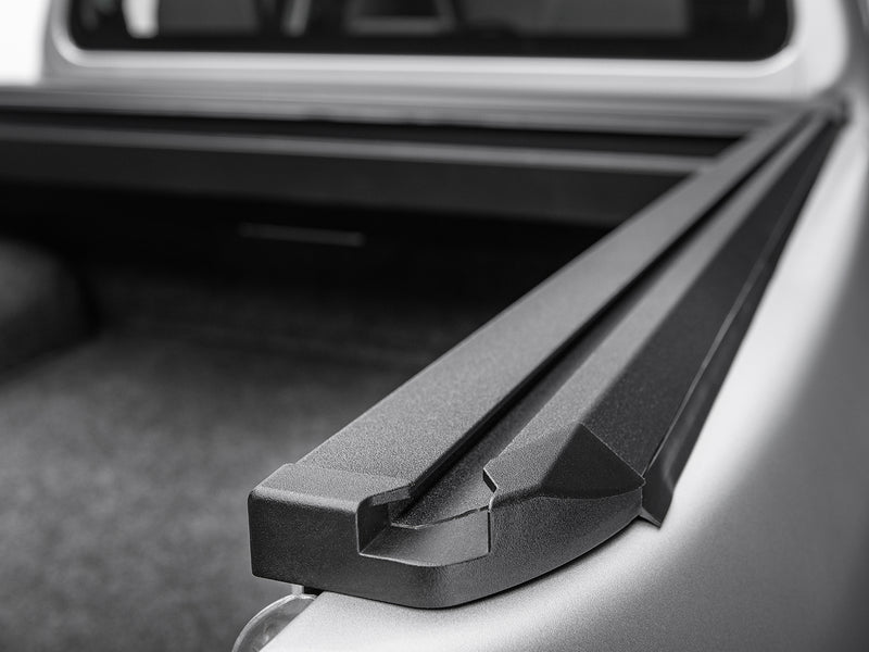 Profile of the Roll-N-Lock MaxTrak T-slot rail showing the open accessory channel