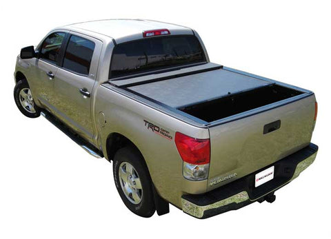 Roll-N-Lock M-Series closed on a silver Toyota Tundra CrewMax TRD