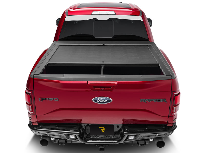 Roll-N-Lock M-Series retracted partway, straight rear view