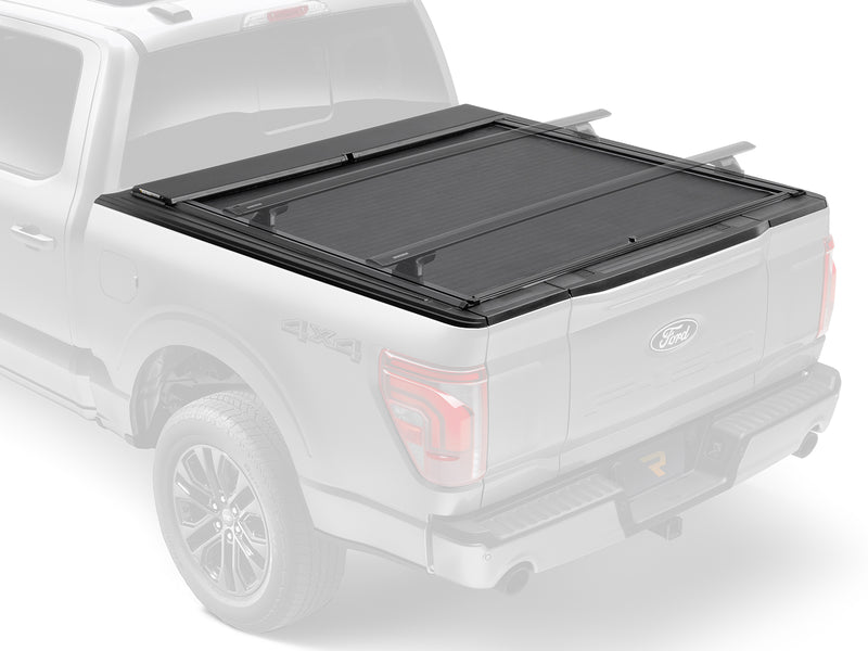 Roll-N-Lock M-Series XT shown fitted to a pickup bed in a cutaway illustration