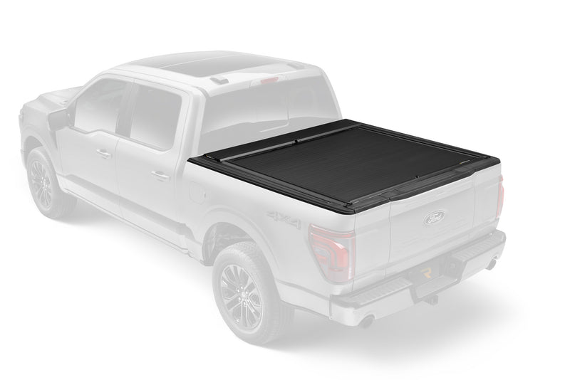 Roll-N-Lock A-Series XT ghosted illustration showing the cover installed on a pickup bed
