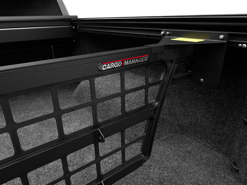 Roll-N-Lock Cargo Manager divider rail with the Cargo Manager badge