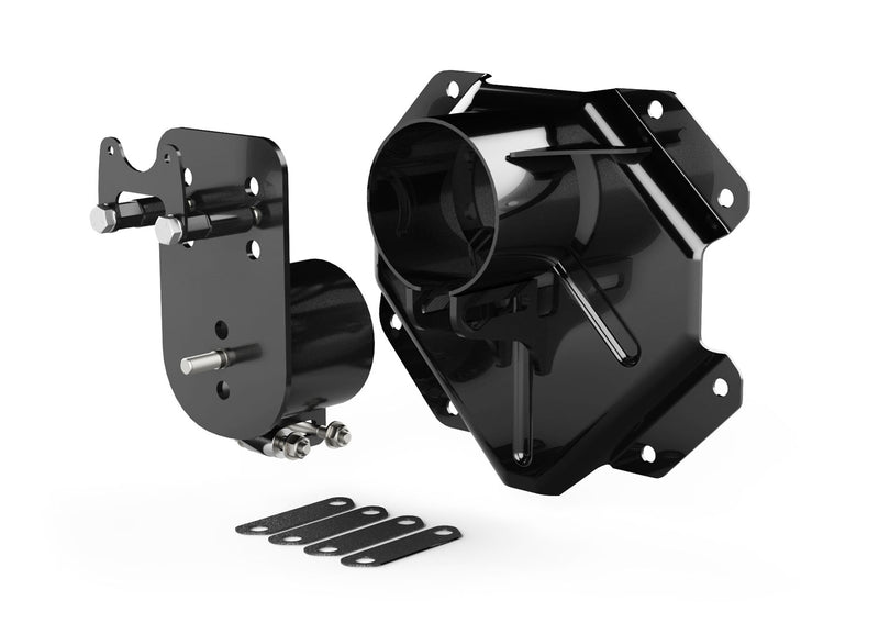 TeraFlex Alpha HD adjustable spare tire mount kit with plate spacers on a white background