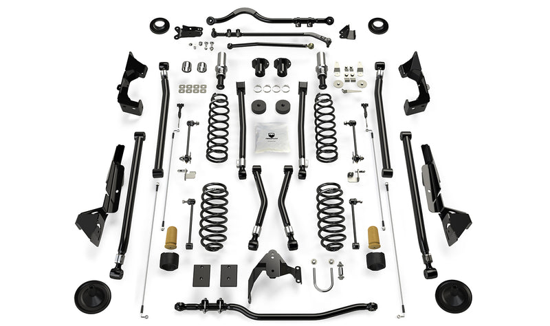 TeraFlex Alpine CT6 6" lift system without shocks on a white background