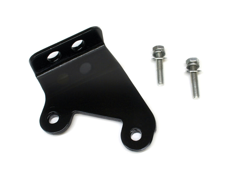 TeraFlex black powder coated CB antenna mount bracket with two bolts on a white background