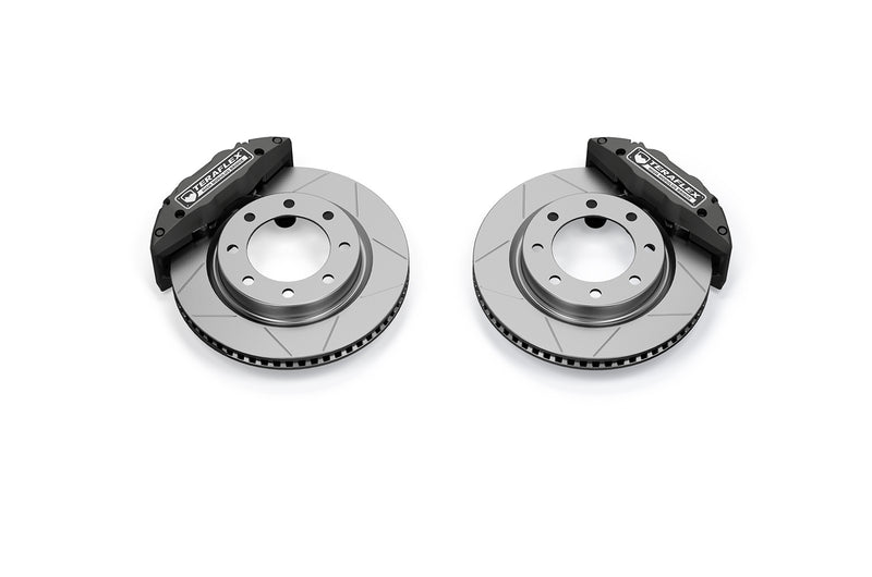 TeraFlex Brake Component, shown on a studio background: two slotted brake rotors with black TeraFlex calipers on white