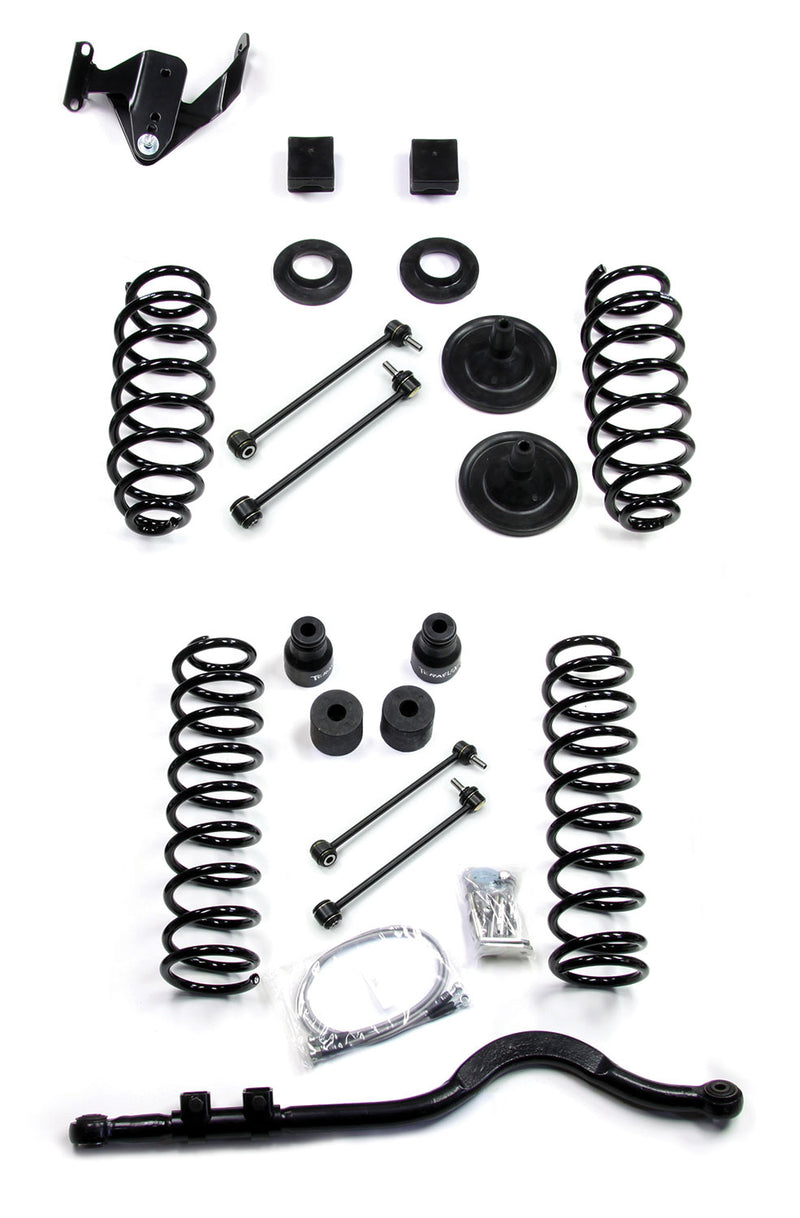 TeraFlex coil spring lift kit with front track bar, no shocks, on a white background