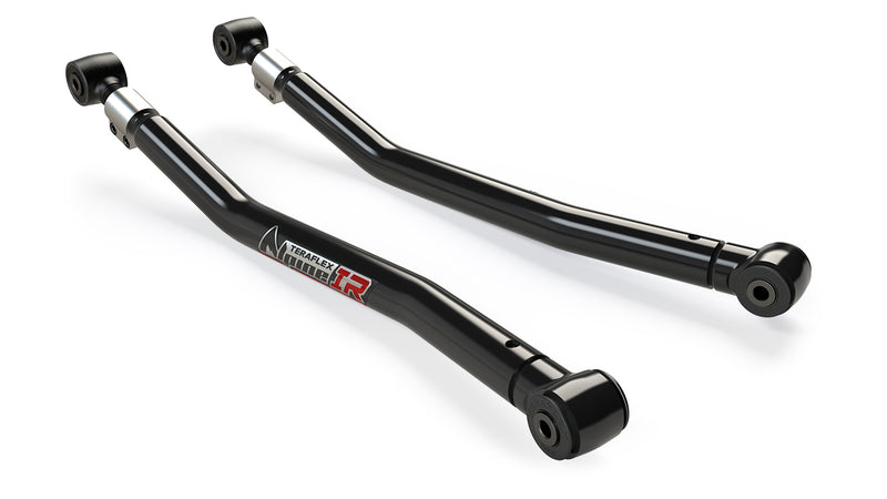 TeraFlex Control Arm, shown on a studio background: pair of bent black TeraFlex Alpine IR adjustable control arms on white