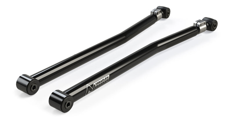 TeraFlex Control Arm, shown on a studio background: pair of long black TeraFlex Alpine adjustable control arms on white