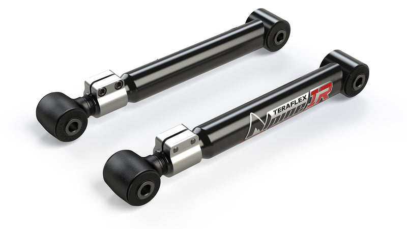 TeraFlex Control Arm, shown on a studio background: pair of short black TeraFlex Alpine IR adjustable control arms on white