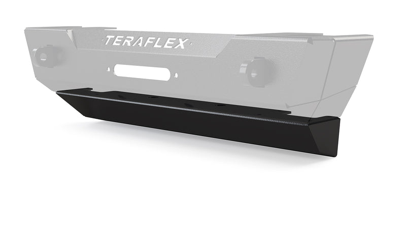 TeraFlex RockGuard Armor, shown on a studio background: black skid plate under a greyed-out TeraFlex stubby bumper, studio render