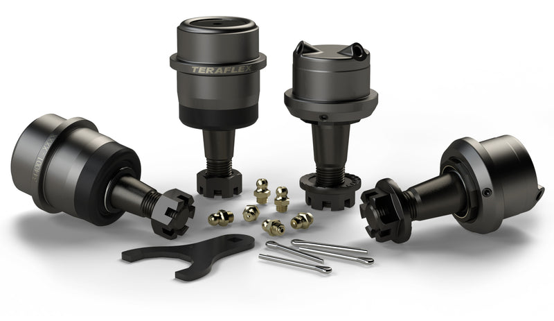 TeraFlex Dana 30/44 HD ball joint set of four with hardware, no-knurl option