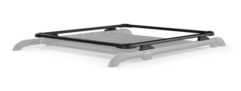 Black TeraFlex Nebo raised rail frame shown on faded main rails on a white background