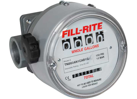 Fill-Rite TN860AN1CAB1GAC-RL 6 To 60 GPM Meter Fluorocarbon Seals Use W/ Low Viscosity Liquids Rated To 150 P image 1