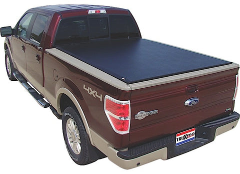 TruXedo Deuce soft folding tonneau cover closed over the bed of a pickup truck, widest view