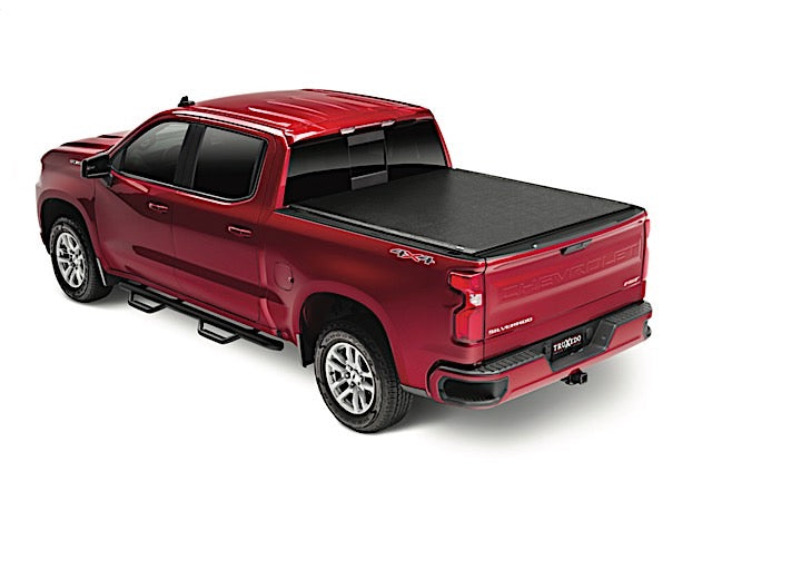 TruXedo Deuce soft folding tonneau cover closed over the bed of a pickup truck, widest view