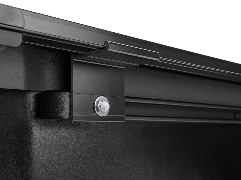 Lo Pro aluminum side rail mounted under the bed lip with its clamp and bolt