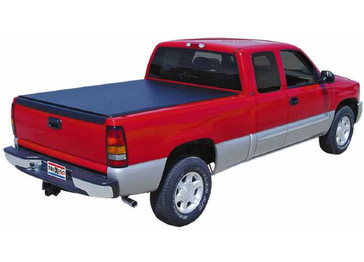 TruXedo Lo Pro soft roll-up tonneau cover closed on a 1999-2006 GMC Sierra 1500, rear three-quarter view