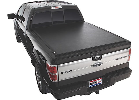 TruXedo Lo Pro soft roll-up tonneau cover closed on a 2009-2014 Ford F-150, widest view