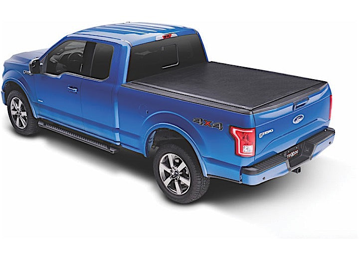 TruXedo Lo Pro soft roll-up tonneau cover closed on a 2015-2020 Ford F-150, widest view