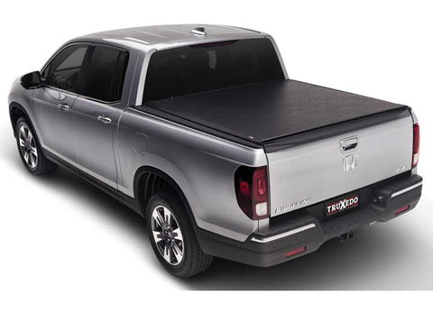 TruXedo Lo Pro soft roll-up tonneau cover closed on a 2017-2024 Honda Ridgeline, widest view