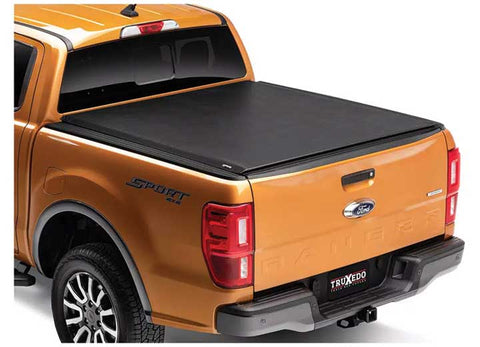 TruXedo Lo Pro soft roll-up tonneau cover closed on a 2019-2023 Ford Ranger, widest view