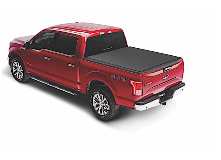 TruXedo Pro X15 soft roll-up tonneau cover closed on a 2015-2020 Ford F-150, widest view