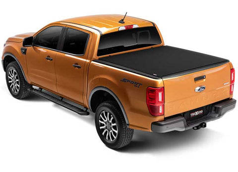 TruXedo Pro X15 soft roll-up tonneau cover closed on a 2019-2023 Ford Ranger, widest view