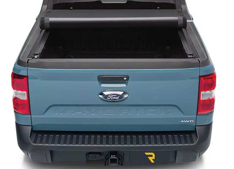 TruXedo Pro X15 soft roll-up tonneau cover rolled forward to the cab over the bed of a pickup truck