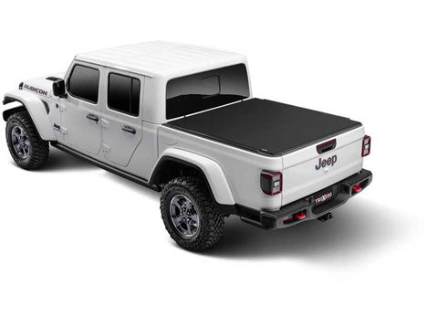 TruXedo Sentry CT hard roll-up tonneau cover closed on a 2020-2024 Jeep Gladiator, widest view