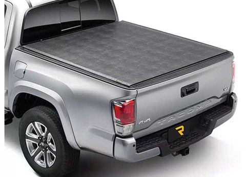 TruXedo Sentry hard roll-up tonneau cover closed on a 2016-2023 Toyota Tacoma, widest view