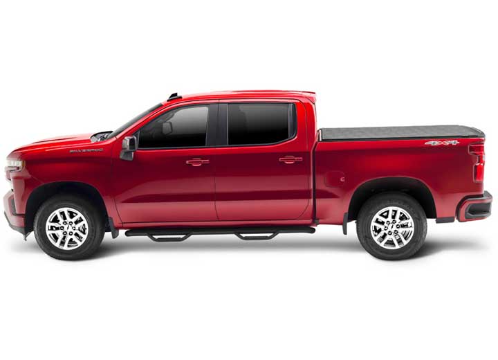 TruXedo Sentry hard roll-up tonneau cover closed on a 2019-2024 Chevrolet Silverado 1500, side profile