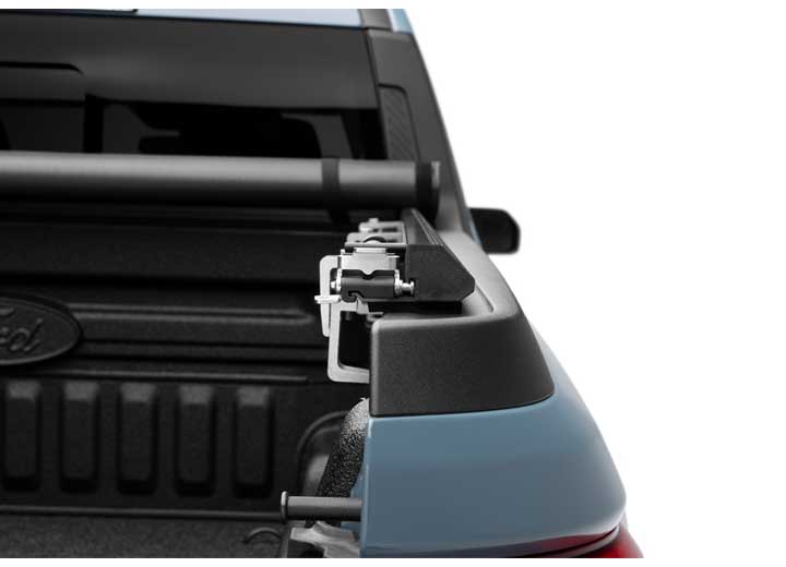 Close-up of the side rail on a TruXedo TruXport soft roll-up tonneau cover