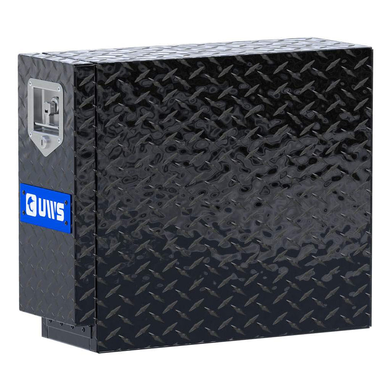 UWS 22" Drawer Truck Tool Box, Gloss Black, rear three-quarter view