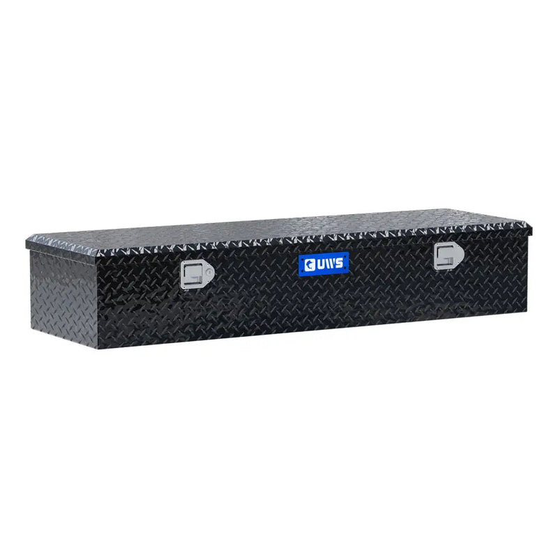 UWS 58" 5th Wheel Truck Tool Box, Gloss Black, front three-quarter studio view