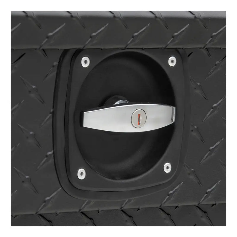 UWS EC10013 69" truck tool box in matte black powder coat, interior detail
