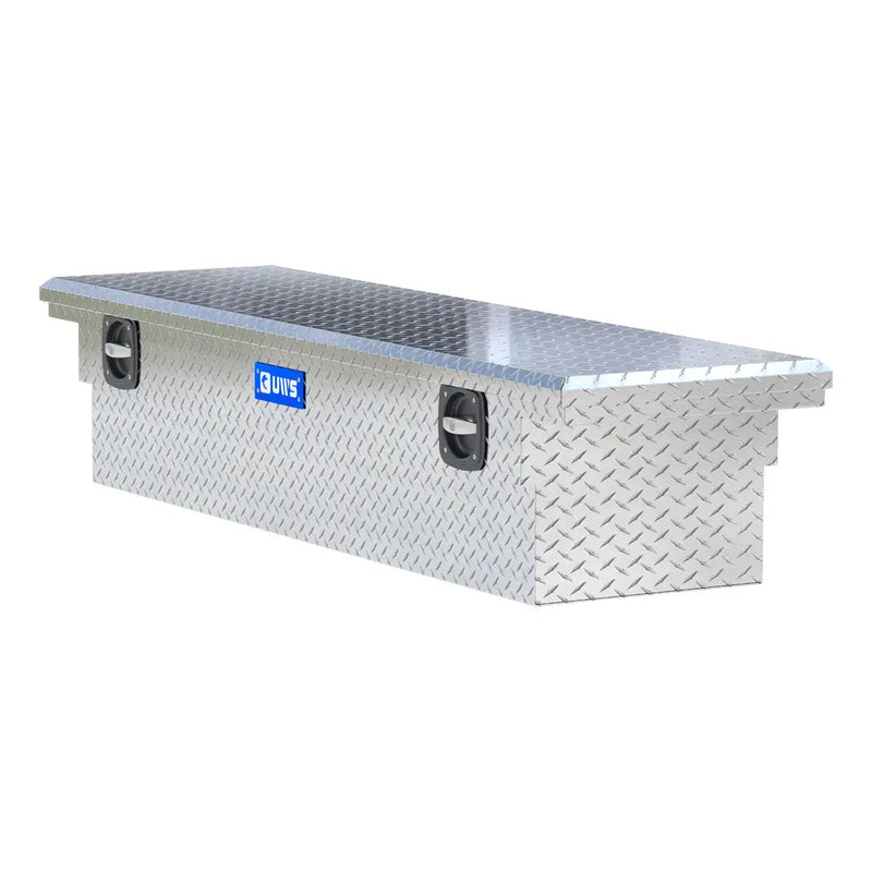 UWS EC10021 72" truck tool box in bright aluminum, top view showing the lid