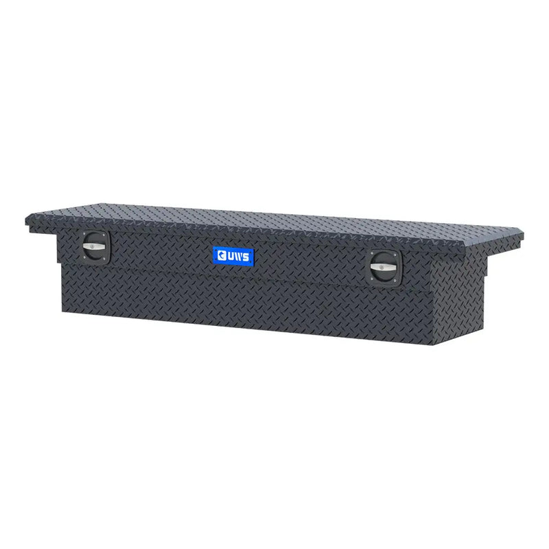 UWS EC10033 72" truck tool box in matte black powder coat, rear elevation