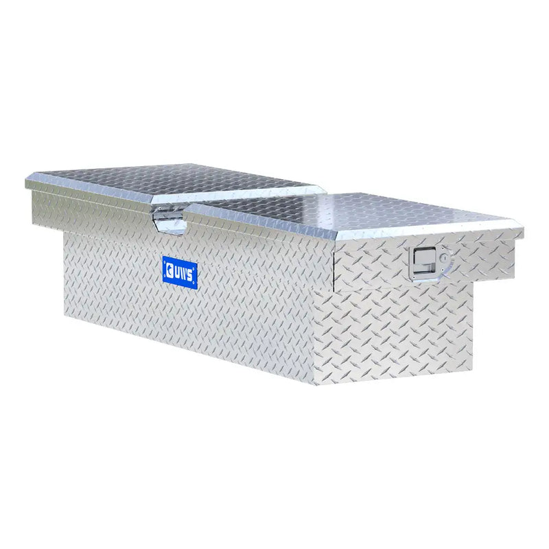 UWS EC10041 60" truck tool box in bright aluminum, top view showing the lid