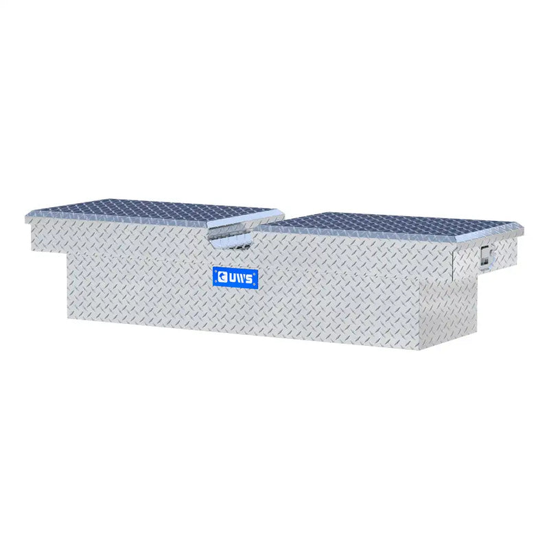 UWS EC10051 63" truck tool box in bright aluminum, rear elevation