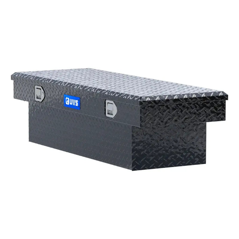 UWS EC10092 54" truck tool box in gloss black powder coat, top view showing the lid