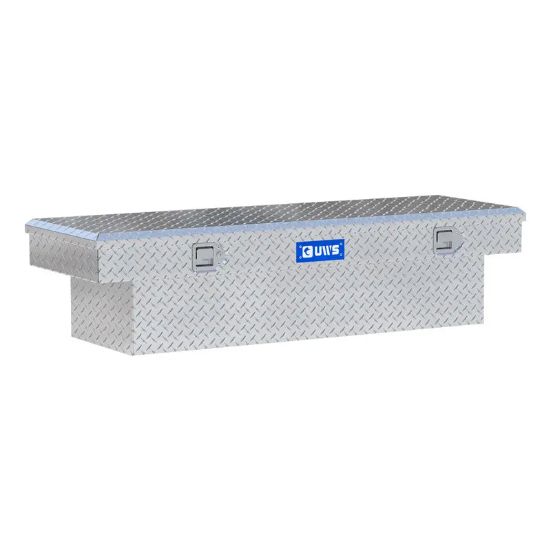 UWS EC10161 60" truck tool box in bright aluminum, front three-quarter studio view