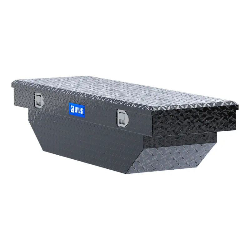 UWS EC10182 60" truck tool box in gloss black powder coat, top view showing the lid