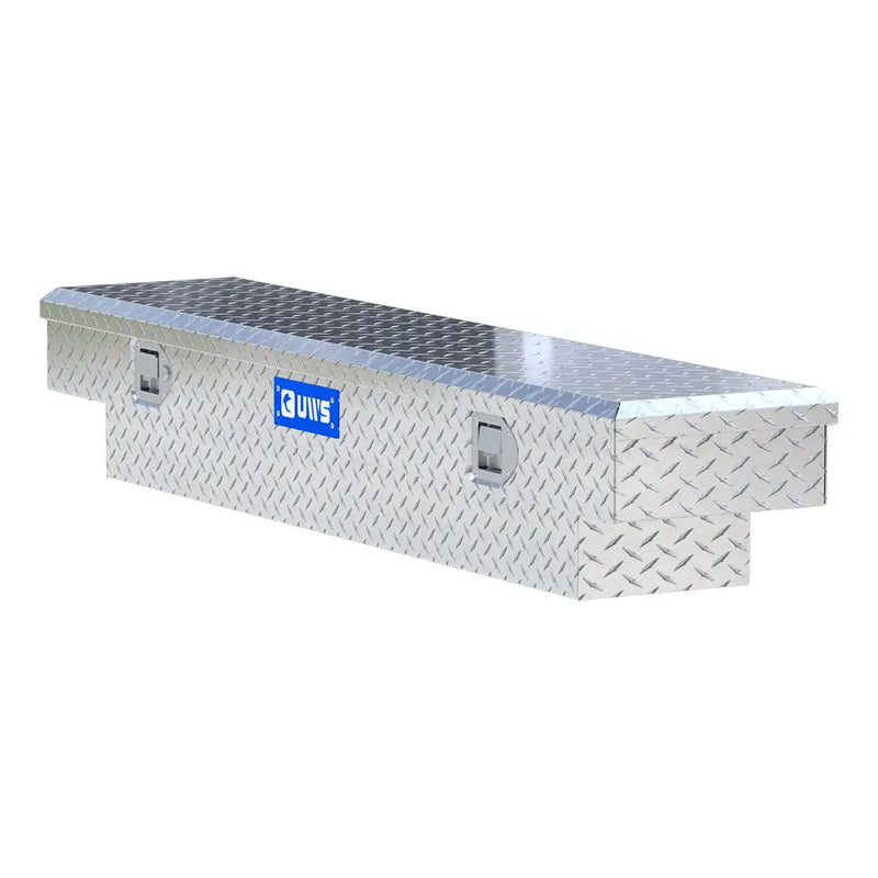 UWS EC10241 60" truck tool box in bright aluminum, top view showing the lid