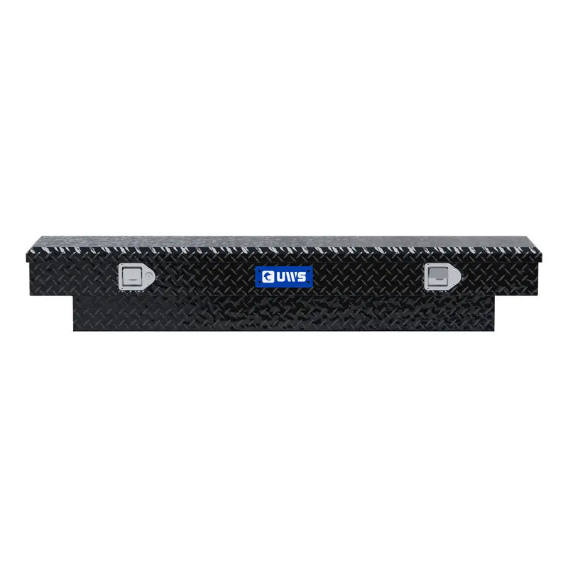 UWS EC10252 60" truck tool box in gloss black powder coat, straight-on front elevation
