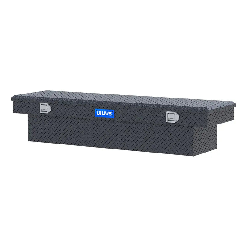UWS EC10513 69" truck tool box in matte black powder coat, rear elevation